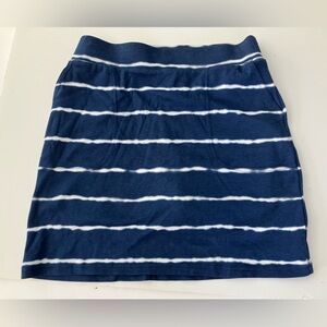 Croft & Barrow Women’s Blue and White Striped Skort, PXS
